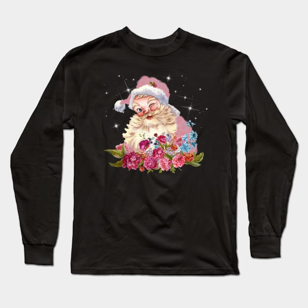 Cute pink Santa Long Sleeve T-Shirt by Nano-none